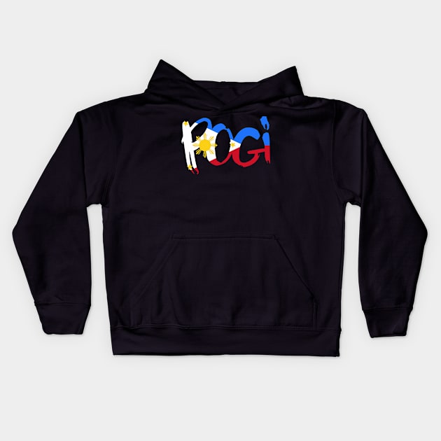 Pogi Slogan Design for Filipinos and Filipinas Kids Hoodie by c1337s